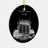 あなたのここの名前の-カスタムなバックミラーのトラック セラミックオーナメント (右)