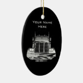 あなたのここの名前の-カスタムなバックミラーのトラック セラミックオーナメント (右)