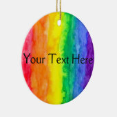 あなたのここの文字の虹の洗浄円のオーナメント セラミックオーナメント (右)