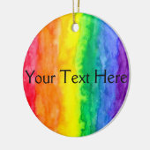 あなたのここの文字の虹の洗浄円のオーナメント セラミックオーナメント (左)