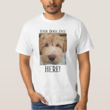 あなたのここの犬の顔の白いTシャツ