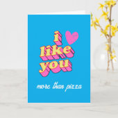 あなたのことがグリーティングカード（ピンクのハート）よりもっと好き カード (黄色い花)