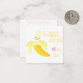 あなたのことがバナナ以上に好きよ ランチボックス ノート カード (正面/裏面インサイチュ)