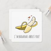 あなたのことがバナナ好きすぎるよ、バレンタインカード カード (正面/裏面インサイチュ)