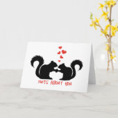 あなたのことが大好きなクマ、恋に落ちたリス カード (黄色い花)