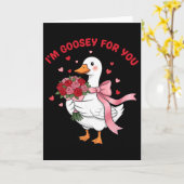 あなたのことが大好きよ シリー・グース 花束 バレンタイン カード (黄色い花)