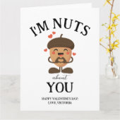 あなたのことが大好きよ バレンタイン シンプル ユニーク どんぐり カード (黄色い花)