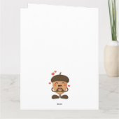 あなたのことが大好き！バレンタインのユーモアたっぷりどんぐり カード (裏面)