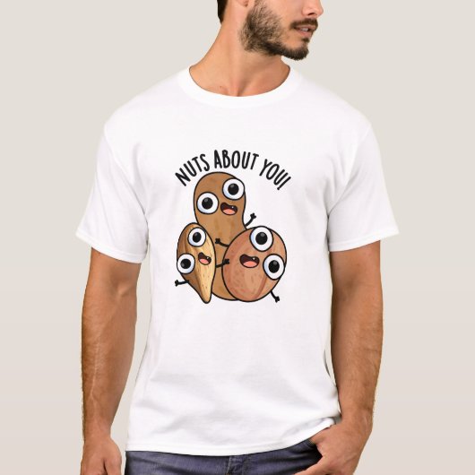 あなたのことが大好き!面白いナッツのダジャレ Tシャツ (正面)
