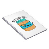 あなたのことが好きすぎる面白いピーナッツバターの駒 ノートブック (右側)