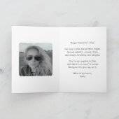 あなたのことが飛行機のように夢中!かわいい紙飛行機、写真 カード (内部)