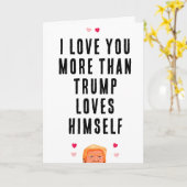 あなたのことが、トランプが自分自身を愛するよりもっと愛している カード (黄色い花)