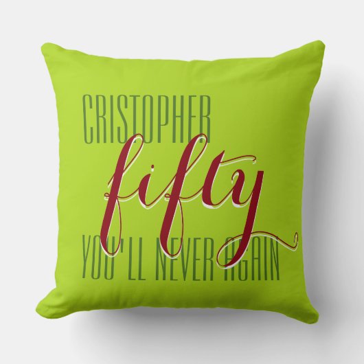 あなたのことわざ：クリストファー50あなたはもう二度と クッション (正面)