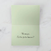 あなたのことを想いながら グリーンカップ ミントの葉の写真 カード (内部)