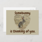 あなたのことを想うかわいいウサギ ポストカード (正面/裏面)