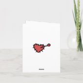 あなたのことを想ってるよ、このバレンタインデーのブードゥー人形 カード (裏面)