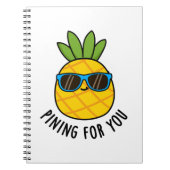 あなたのことを想ってるよ 面白いパイナップルの駒 ノートブック (正面)