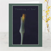 あなたのことを想って!オリジナルの花のグリーティングカード カード (黄色い花)