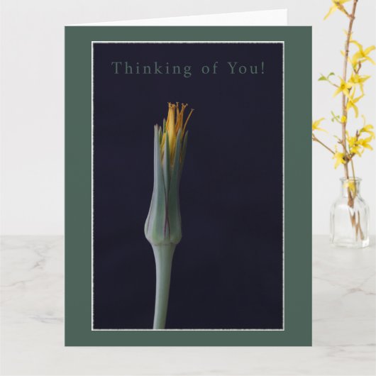 あなたのことを想って！ - オーダーメイドの花のグリーティングカード カード (黄色い花)