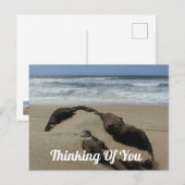 あなたのことを想って サンド ドリフトウッド ビーチ お気をつけて ポストカード (正面/裏面)