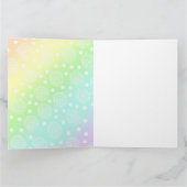 "あなたのことを想って" パステル レインボー グリーティング カード (内部)