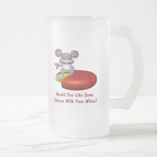 あなたのすすり泣きを用いるチーズ フロストグラスビールジョッキ (右)