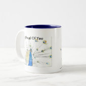 あなたのそう誇りを持った孔雀のマグ… ツートーンマグカップ (正面左)