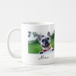 あなたのそばに犬がいる生活は最高 カスタムフォト コーヒーマグカップ