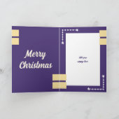 あなたのためだけにクリスマスハグの写真紫色の白 シーズンカード (内部)