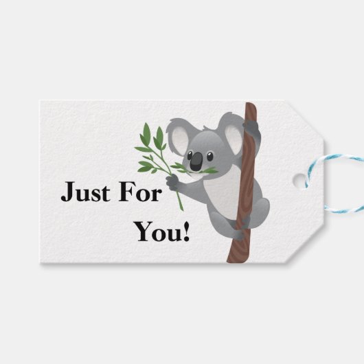 あなたのためだけにコアラ・ベア ギフトタグ (正面(横))