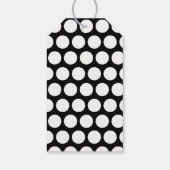 あなたのためだけにタイポグラフィ白黒のスポットパターン ギフトタグ (裏面)