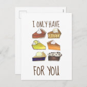 あなたのためだけにパイを用意しました バレンタインデーの愛 シーズンポストカード (正面/裏面)