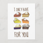 あなたのためだけにパイを用意しました バレンタインデーの愛 シーズンポストカード (正面)