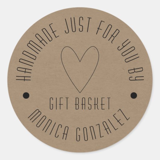 あなたのためだけに手作り |ビジネス ラウンドシール (正面)