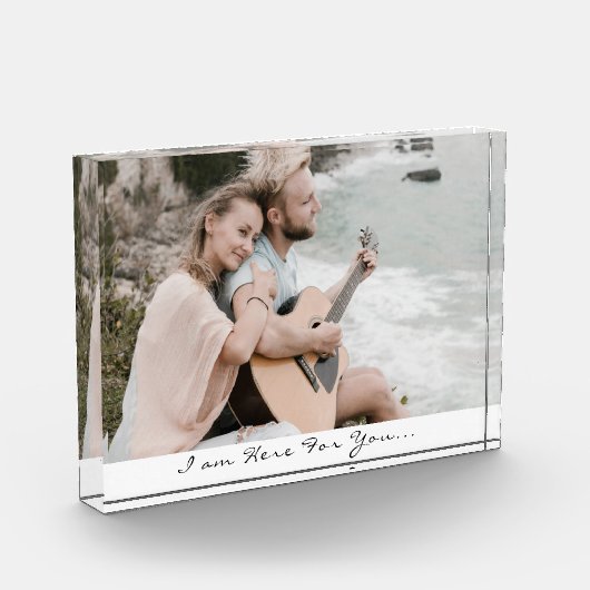 「あなたのためにここにいる」スクリプト写真ブロック フォトブロック (左)