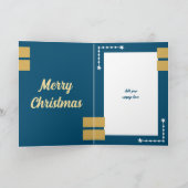 あなたのためにクリスマスハグの写真の青い白 シーズンカード (内部)