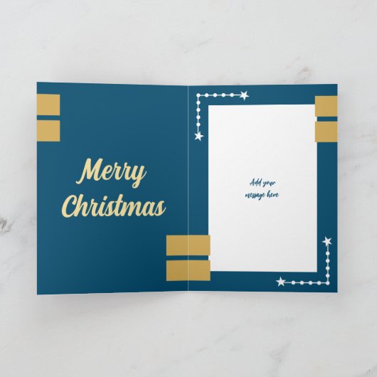 あなたのためにクリスマスハグの写真の青い白 シーズンカード