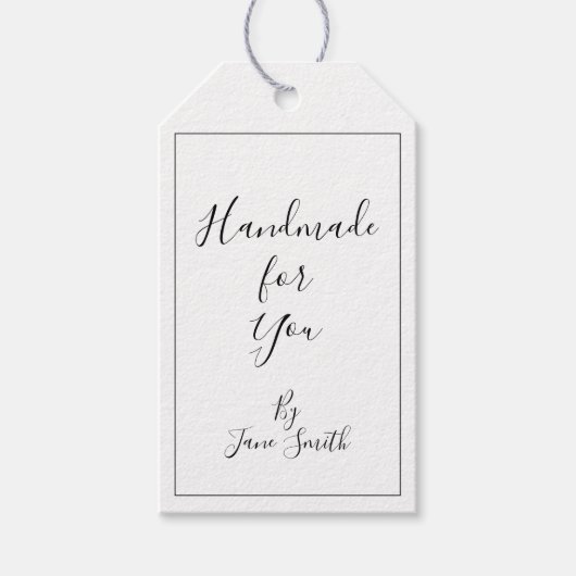 あなたのためにシンプルに手作りしました ギフトタグ (正面)