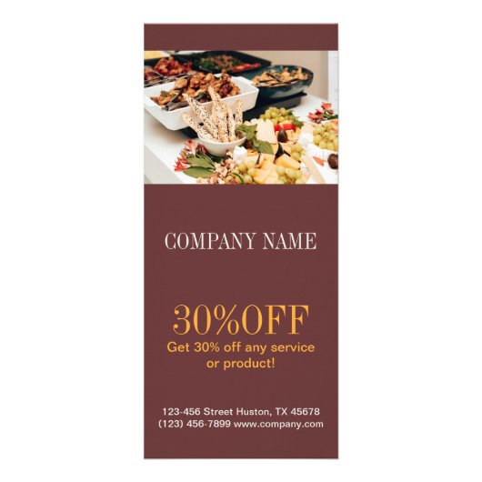 あなたのために作りました Simple Catering Rack Card ラックカード (正面)