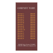 あなたのために作りました Simple Catering Rack Card ラックカード (裏面)