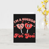 あなたのために吸盤 Candy Heart Groovy Retro ヴァレ カード (黄色い花)