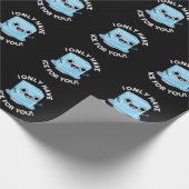 あなたのために氷しか持っていない 面白い氷の塊パン ダークBG ラッピングペーパー (角)