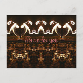 あなたのために燃えるポストカード ポストカード