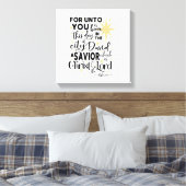 あなたのために生まれこの日のクリスマスのブラック金ゴールド キャンバスプリント (インサイチュ (寝室))