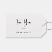 あなたのために |ミニマルタイポグラフィ パーソナライズされた ギフトタグ (正面(横))