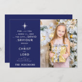 あなたのために……ルーク2:11クリスマスフォトカード シーズンカード (正面/裏面)