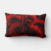 あなたのためのえんじ色のバラ ランバークッション (裏面)