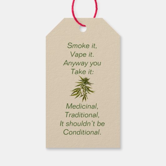 あなたのためのこの雑草の芽 ギフトタグ (裏面)