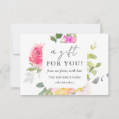 あなたのためのギフト農場フローラギフト証明書 (正面)