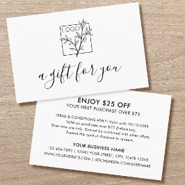 あなたのためのギフト ショッピング カスタムロゴ ホワイト ビジネス 名刺